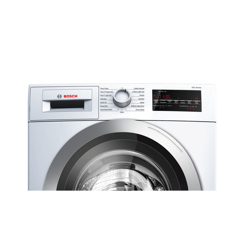 Bosch 500 Series 2.2 Cu. Ft. Front Load Washer and 4 Cu. Ft. Electric
